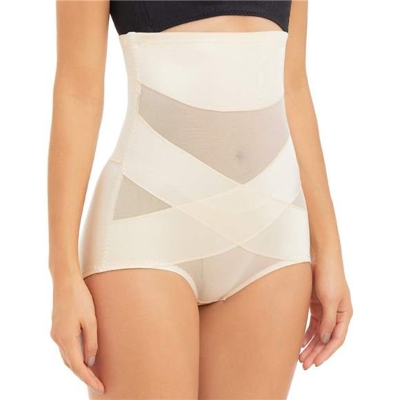 WOMEN's Hi-Waist Tummy Control Shapewear Beige - Picture 1 of 5
